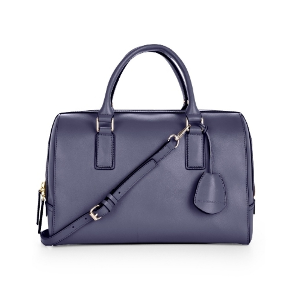 NWOT Edie Day Bowler Purple Leather Satchel